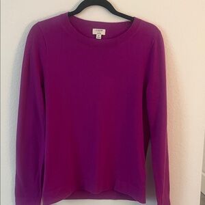 J. Crew Magenta Long Sleeve Top Sz M